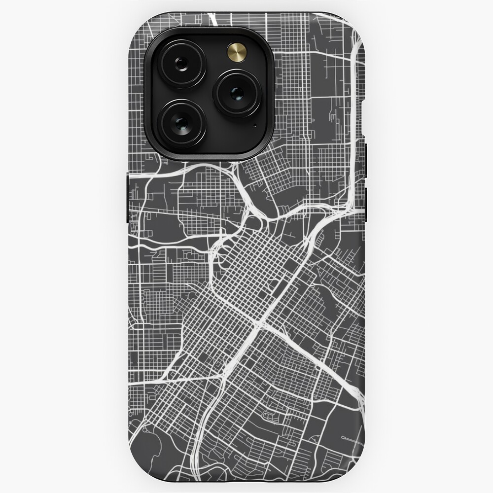 HOUSTON Map Texas, Aqua, More Colors, Review My Collections iPhone Case  by Urban Maps