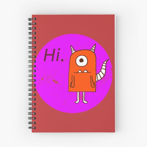 Item preview, Friendly and motivational hello from a one-eyed monster. designed and sold by utopianpioneer.