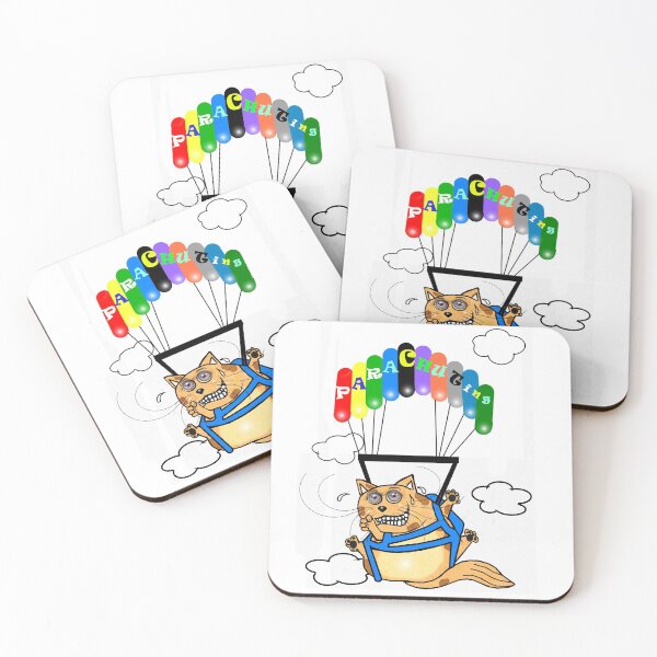 Item preview, Parachuting - Cat  designed and sold by Shirley cute art .