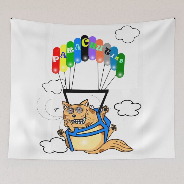 Item preview, Parachuting - Cat  designed and sold by Shirley cute art .