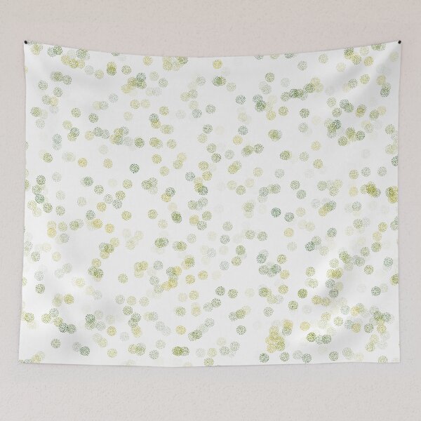 Item preview, Dotted Yellow Circles Abstract Scatter Pattern designed and sold by MixinMadness.