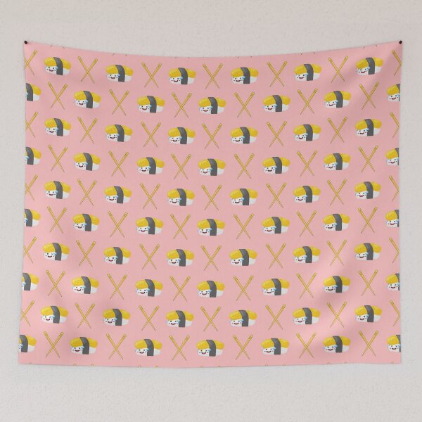 Item preview, Japanese Weather Forecast Chilly Today Hot Tamago Patterns in beige | Gifts for all sushi lovers designed and sold by subtleday.