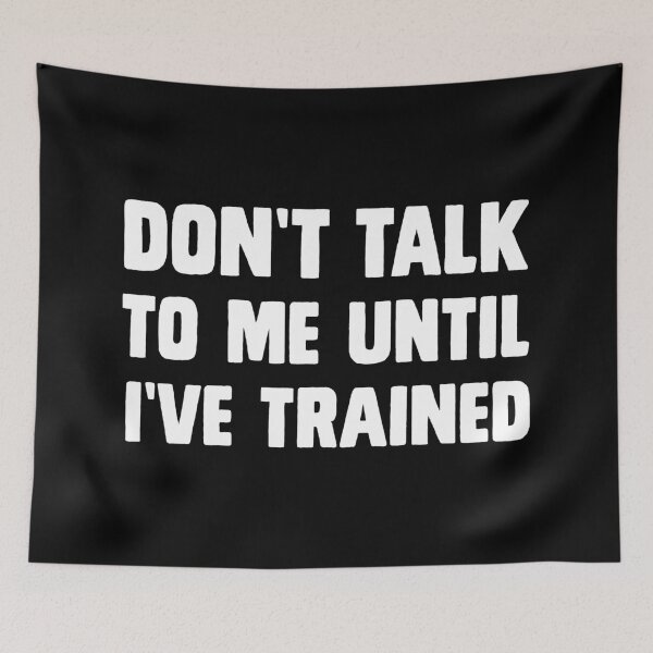 Item preview, Don't talk to me until i've trained designed and sold by Pau Baz.
