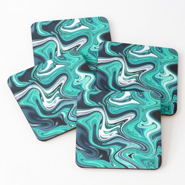 Item preview, Cozy Turquoise in Abstract Liquid designed and sold by Flydea.
