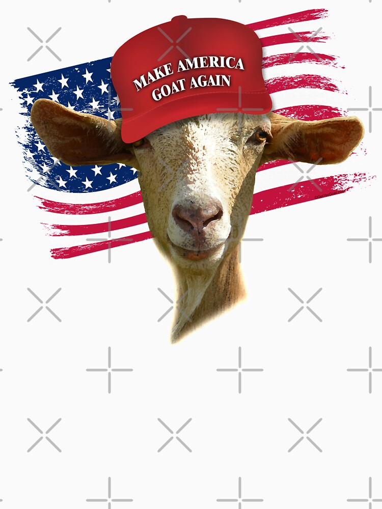 Thumbnail 7 of 7, Classic T-Shirt, Make America GOAT Again Golden Guernsey Goat designed and sold by IconicTee.