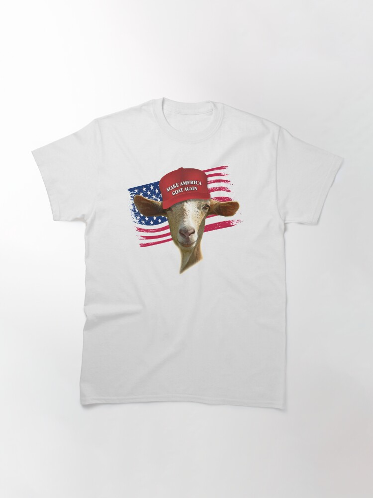 Thumbnail 3 of 7, Classic T-Shirt, Make America GOAT Again Golden Guernsey Goat designed and sold by IconicTee.