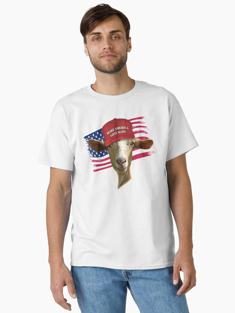 Thumbnail 1 of 7, Classic T-Shirt, Make America GOAT Again Golden Guernsey Goat designed and sold by IconicTee.