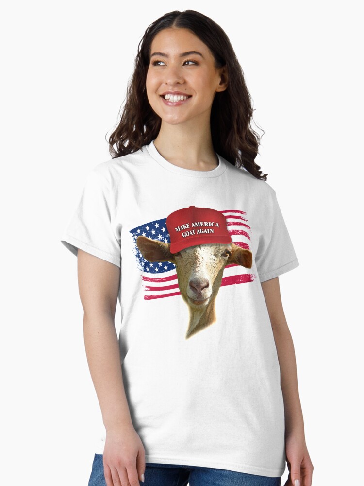 Thumbnail 2 of 7, Classic T-Shirt, Make America GOAT Again Golden Guernsey Goat designed and sold by IconicTee.