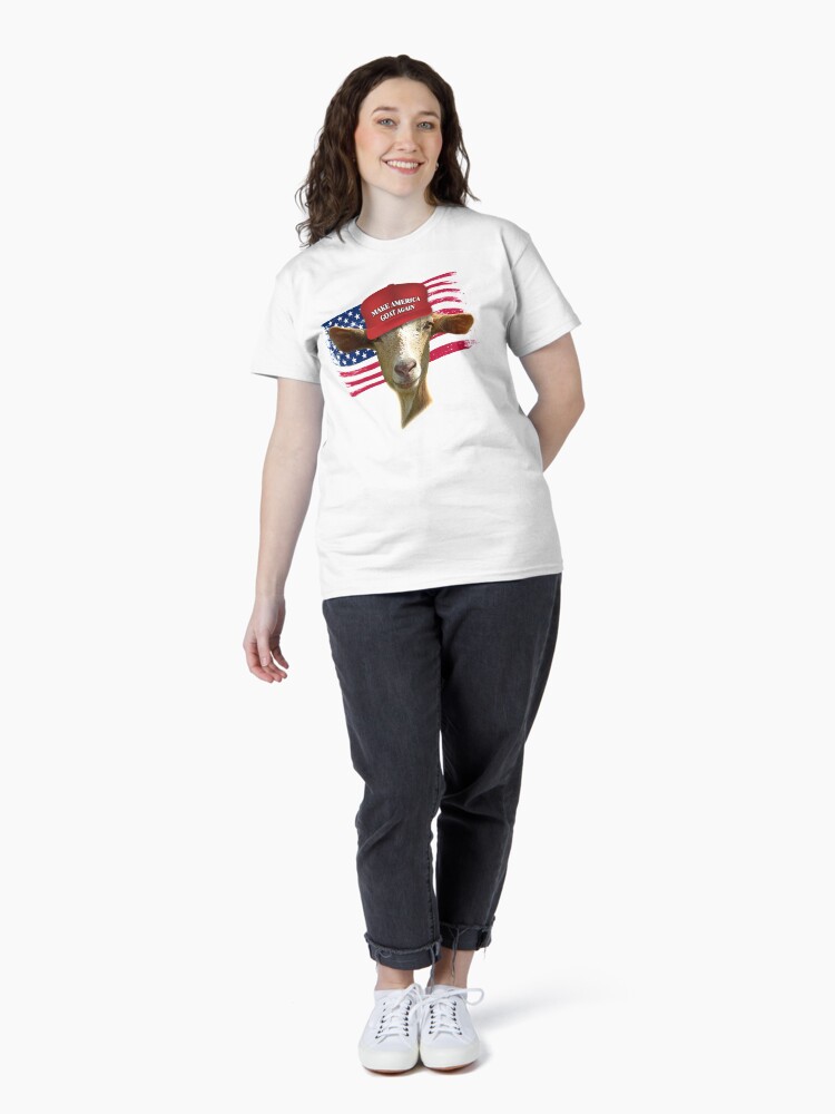 Thumbnail 4 of 7, Classic T-Shirt, Make America GOAT Again Golden Guernsey Goat designed and sold by IconicTee.