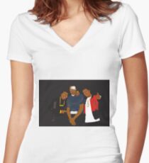 Paid in full Women's Fitted V-Neck T-Shirt