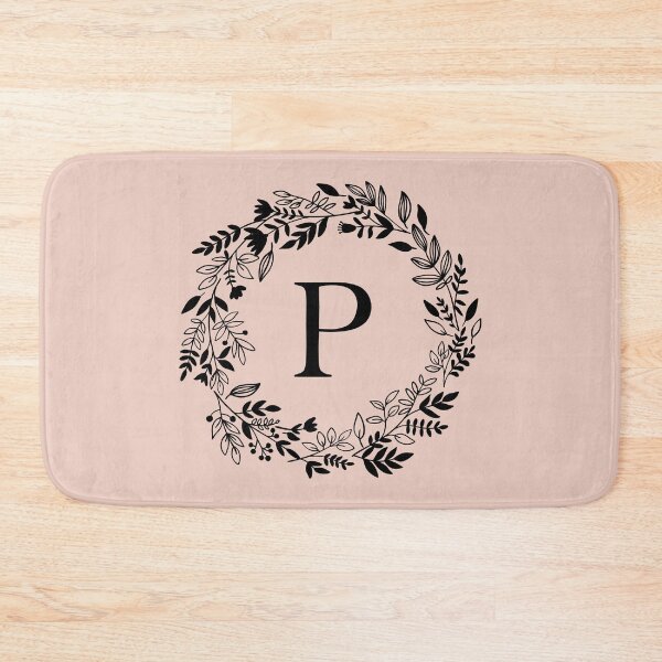 Item preview, Letter P with Floral Wreath - Initial P - Monogram Art designed and sold by thelustrous.