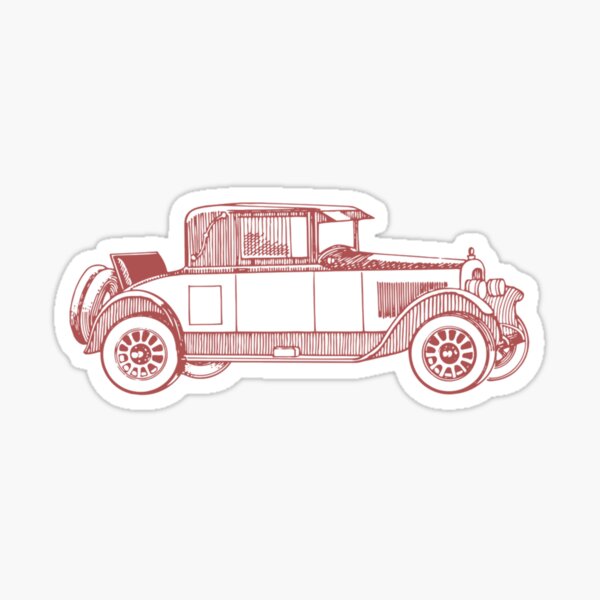 "VINTAGE CAR STICKER" Sticker for Sale by MansiDubey Redbubble