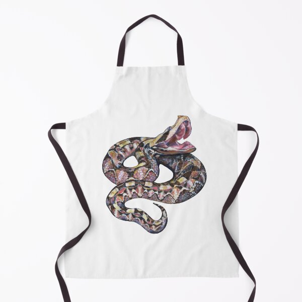 Item preview, Gaboon viper snake design on white designed and sold by Marion Yeo.