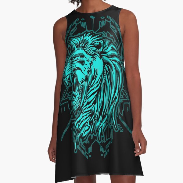 Item preview, Futuristic Cyberpunk Roaring Lion's Head designed and sold by GeekVault.