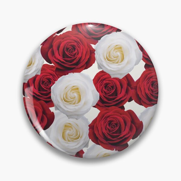 Artikelvorschau, Rote und weiße Rosen auf hellbeige entworfen und verkauft von Yolanda Designs.