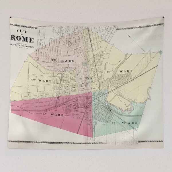 Item preview, Old Rome NY Map (1874) Vintage Copper City New York Atlas designed and sold by BravuraMedia.