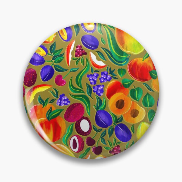 Item preview, Stone Fruit Fiesta - Mustard  designed and sold by TigaTiga.