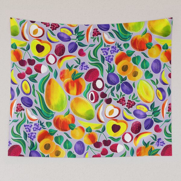Item preview, Stone Fruit Fiesta - Lilac  designed and sold by TigaTiga.