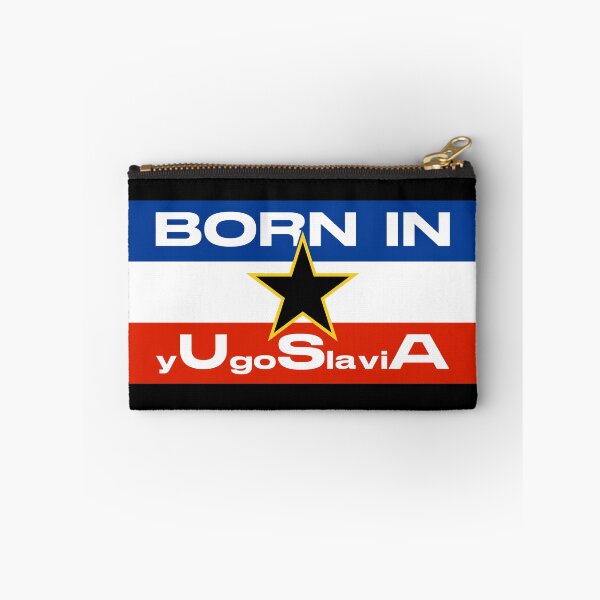 Item preview, Born In Yugoslavia  - Funny USA born in europe yugo flag designed and sold by Alaadin Bendali Braham.