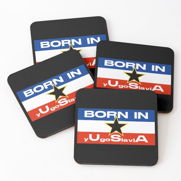 Item preview, Born In Yugoslavia  - Funny USA born in europe yugo flag designed and sold by Alaadin Bendali Braham.
