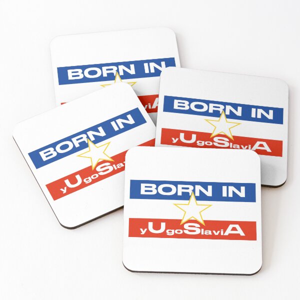 Item preview, Born In Yugoslavia  - Funny USA born in europe yugo flag designed and sold by Alaadin Bendali Braham.