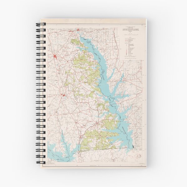 Item preview, Old Sabine National Forest Map (1968) Vintage Texas Woodland Reserve Atlas designed and sold by BravuraMedia.