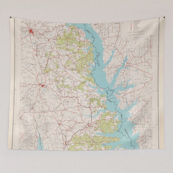 Item preview, Old Sabine National Forest Map (1968) Vintage Texas Woodland Reserve Atlas designed and sold by BravuraMedia.