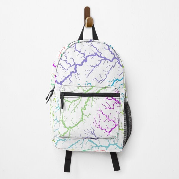 Item preview, Virginia River Basin Map in Rainbow Colours with White Background designed and sold by GrasshopperGeo.