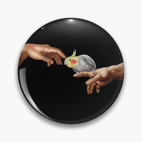 Item preview, Cockatiel Touch Michelangelo Birb T-shirt Parrot Hand Scritch designed and sold by Birb-Merch.