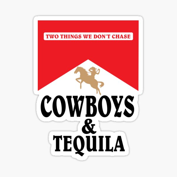 Two Things We Don't Chase Cowboys And Tequila Turquois Retro T-Shirt