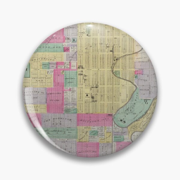Item preview, Old Salina KS Map (1887) Vintage City of Kansas Atlas designed and sold by BravuraMedia.