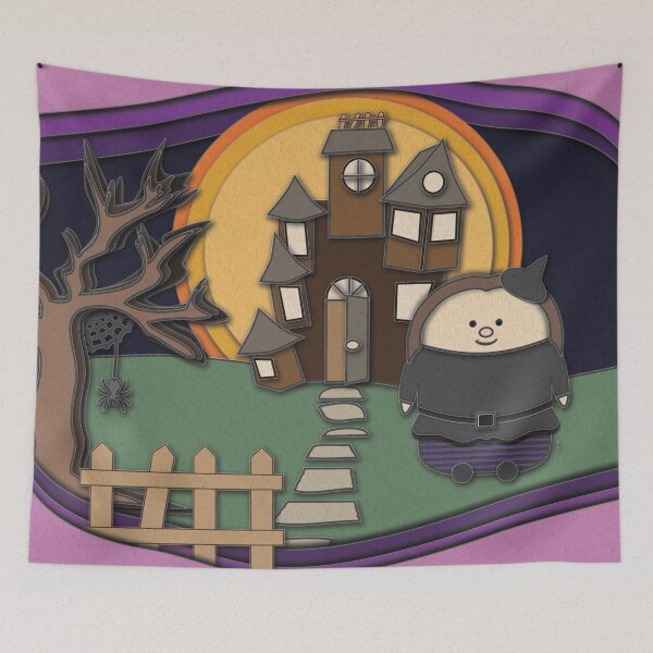 Item preview, Cute Witch in the Haunted House designed and sold by theawkwardsloth.