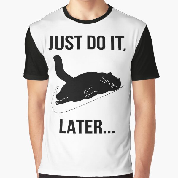 Artikel-Vorschau von Mach es einfach später schwarze Katze, designt und verkauft von rifmerch.
