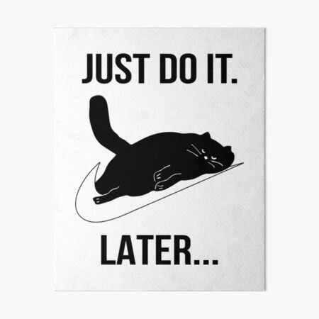 Aperçu de l'œuvre Fais-le plus tard Chat noir créée et vendue par rifmerch.