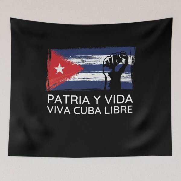 Item preview, PATRIA Y VIDA VIVA CUBA LIBRE , cuba flag  designed and sold by VAN-DESIGN.