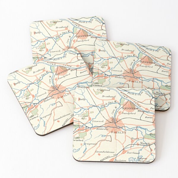 Item preview, PAISLEY & surrounding area map 1899 designed and sold by yourscotland.