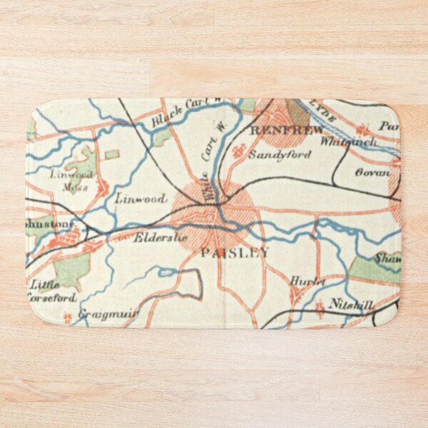 Item preview, PAISLEY & surrounding area map 1899 designed and sold by yourscotland.