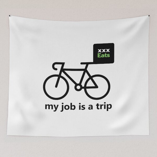 Item preview, My job is a trip - bicycle delivery Text base design designed and sold by Babadollcraft.