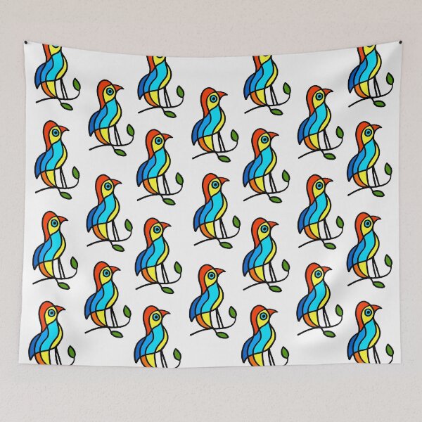 Item preview, Color Birds on a Twigs "Paper Drawings/Paintings" designed and sold by Istvan Ocztos.