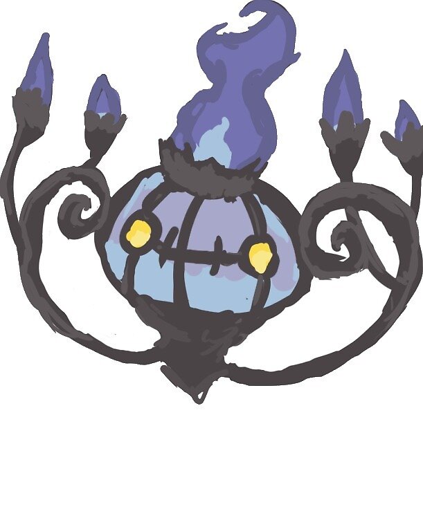 chandelure the chandelier pokemon by grim8080 redbubble