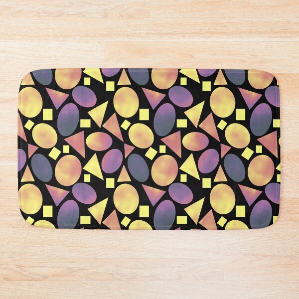 Item preview, Geometry Glowing Shapes on Black Repeat 5748 designed and sold by Art in My Loft.