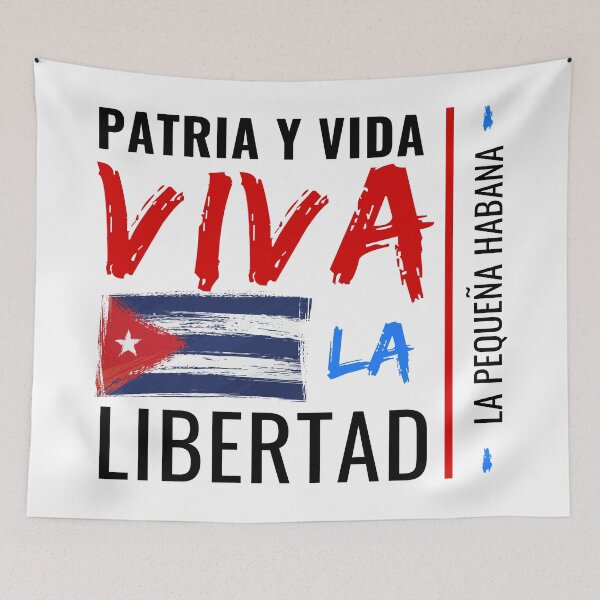 Item preview, Patria y vida | Viva la libertad | La Pequeña Habana | Blanco designed and sold by NoirOwned.