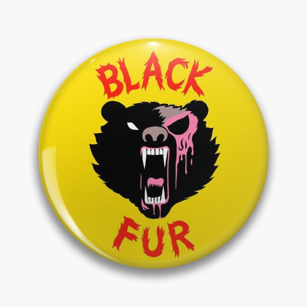 Black Fur badge Pin