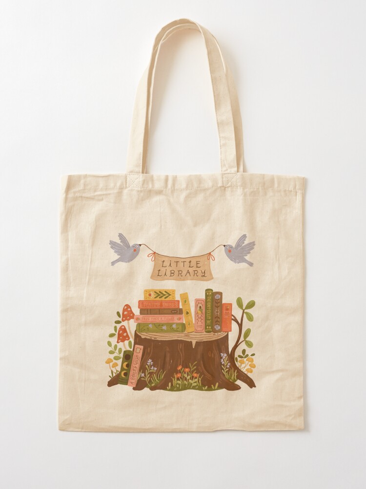 Canvas Tote Bags, Aesthetic Library Book Bags, Reusable Cute