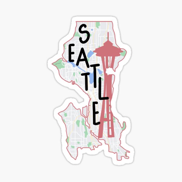 Map of Seattle Sticker