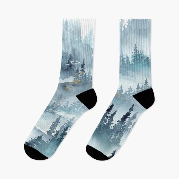 Item preview, Misty teal fog forest designed and sold by myrll.