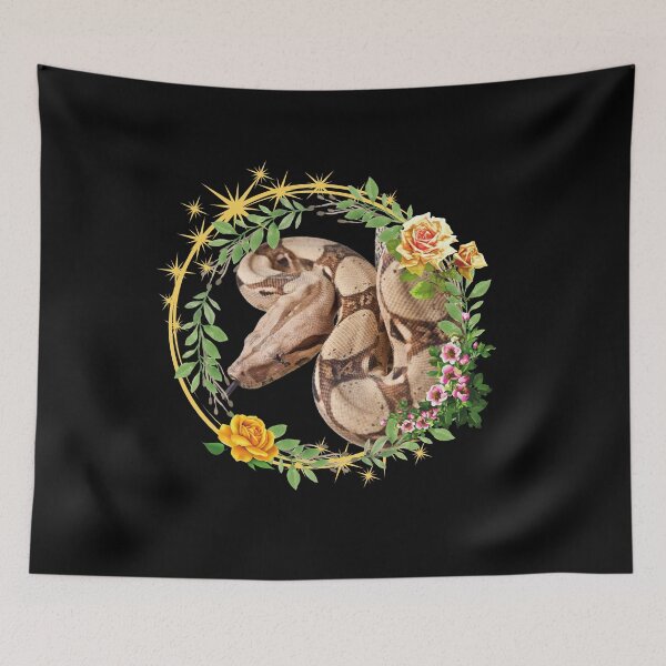 Item preview, Beautiful Boa Constrictor In Flower Leaf Frame Design designed and sold by EarthArtDesigns.