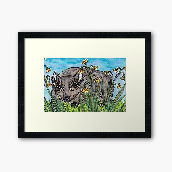 Wanda the Wombat Framed Art Print