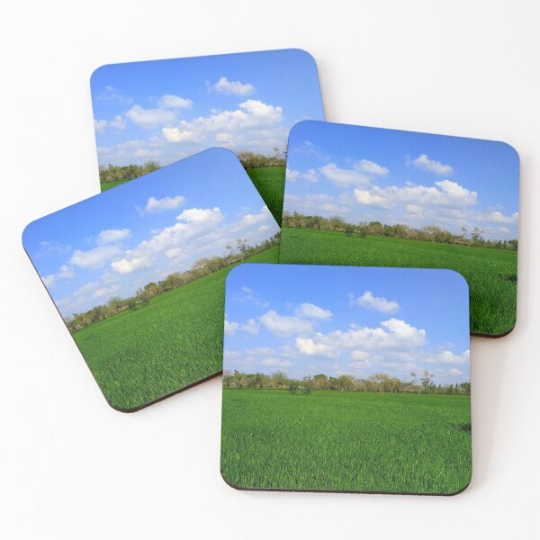 Item preview, green grass with clouds designed and sold by sbrstore.