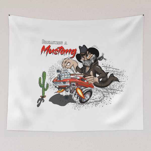 Item preview, Cowboy breaking his Classic Mustang designed and sold by Scottdowell.